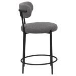 VIOLA BOUCLE UPHOLSTERED COUNTER CHAIR GREY (SET OF 2) - Image 9