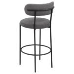 VIOLA BOUCLE UPHOLSTERED BAR CHAIR GREY (SET OF 2) - Image 7