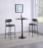 VIOLA BOUCLE UPHOLSTERED BAR CHAIR GREY (SET OF 2) - Image 12