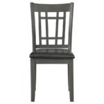 LAVON 5-PIECE OVAL EXTENSION LEAF DINING SET MEDIUM GREY - Image 9