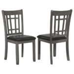 LAVON WOOD DINING SIDE CHAIR BLACK AND MEDIUM GREY (SET OF 2)