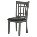 LAVON WOOD DINING SIDE CHAIR BLACK AND MEDIUM GREY (SET OF 2) - Image 5