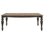 BRIDGET RECTANGULAR 79-INCH DINING TABLE BROWN BRUSHED - Image 3