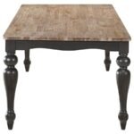 BRIDGET RECTANGULAR 79-INCH DINING TABLE BROWN BRUSHED - Image 4