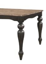 BRIDGET RECTANGULAR 79-INCH DINING TABLE BROWN BRUSHED - Image 6