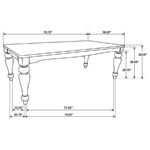 BRIDGET RECTANGULAR 79-INCH DINING TABLE BROWN BRUSHED - Image 10