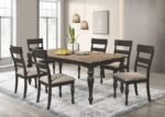 BRIDGET RECTANGULAR 79-INCH DINING TABLE BROWN BRUSHED - Image 11