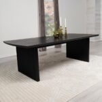 BROOKMEAD 100-INCH EXTENSION LEAF DINING TABLE BLACK - Image 2