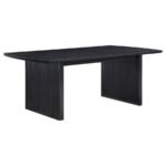BROOKMEAD 100-INCH EXTENSION LEAF DINING TABLE BLACK - Image 4