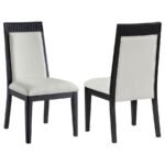 BROOKMEAD DINING SIDE CHAIR IVORY AND BLACK (SET OF 2)