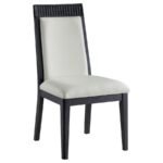 BROOKMEAD DINING SIDE CHAIR IVORY AND BLACK (SET OF 2) - Image 3