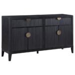 BROOKMEAD 4-DOOR SIDEBOARD BUFFET STORAGE CABINET BLACK