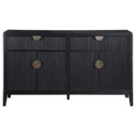 BROOKMEAD 4-DOOR SIDEBOARD BUFFET STORAGE CABINET BLACK - Image 3