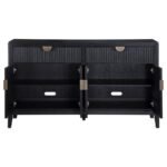 BROOKMEAD 4-DOOR SIDEBOARD BUFFET STORAGE CABINET BLACK - Image 4
