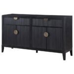 BROOKMEAD 4-DOOR SIDEBOARD BUFFET STORAGE CABINET BLACK - Image 5