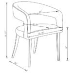 GALIANO VELVET UPHOLSTERED DINING ARM CHAIR BEIGE (SET OF 2) - Image 11