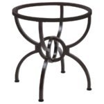 AVIANO ROUND METAL DINING TABLE BASE GUNMETAL