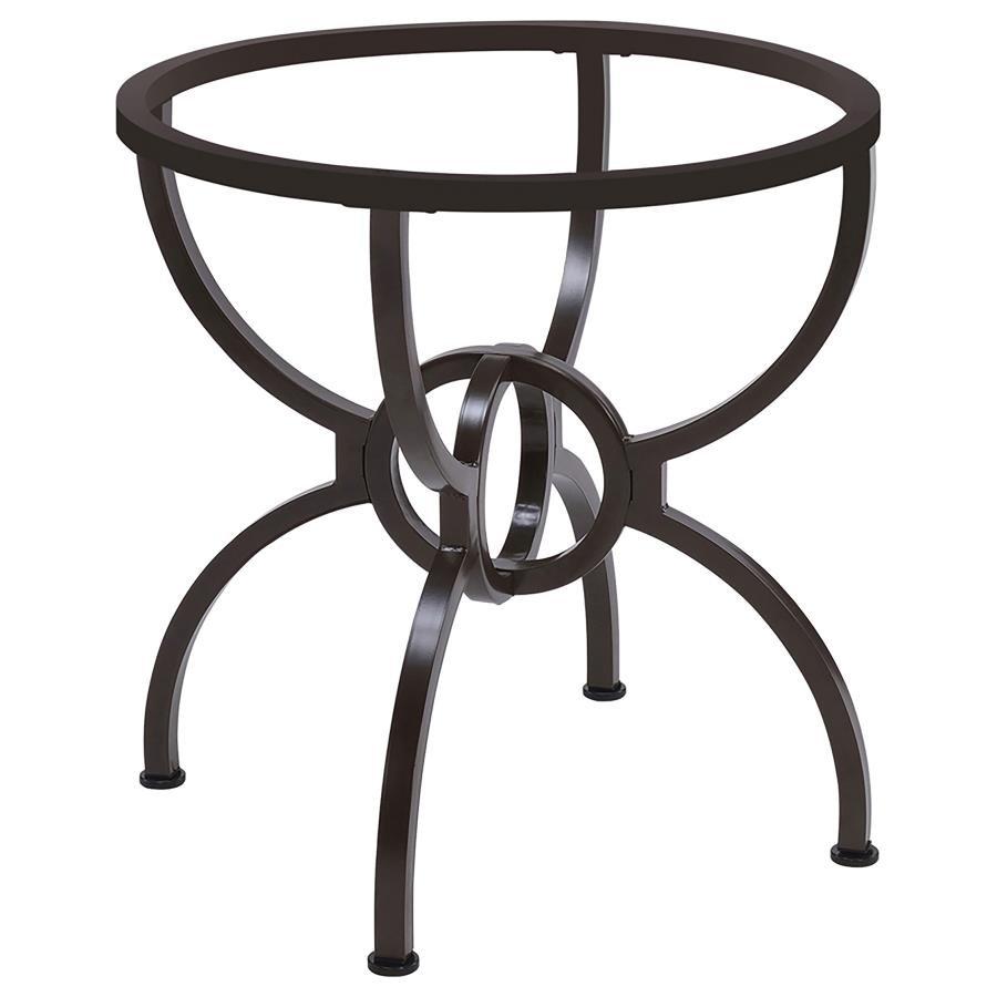 108291_01x900.jpg AVIANO ROUND METAL DINING TABLE BASE GUNMETAL - Image 1
