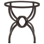 AVIANO ROUND METAL DINING TABLE BASE GUNMETAL - Image 2