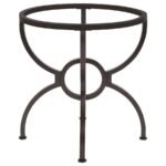 AVIANO ROUND METAL DINING TABLE BASE GUNMETAL - Image 3