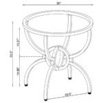 AVIANO ROUND METAL DINING TABLE BASE GUNMETAL - Image 6