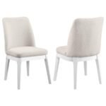 CARISSA UPHOLSTERED DINING SIDE CHAIR BEIGE (SET OF 2)