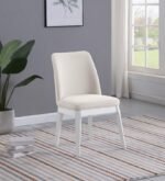 CARISSA UPHOLSTERED DINING SIDE CHAIR BEIGE (SET OF 2) - Image 2