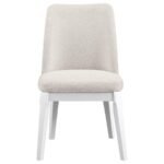 CARISSA UPHOLSTERED DINING SIDE CHAIR BEIGE (SET OF 2) - Image 4