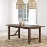 MATISSE RECTANGULAR 94-INCH WOOD DINING TABLE LIGHT BROWN - Image 2