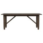MATISSE RECTANGULAR 94-INCH WOOD DINING TABLE LIGHT BROWN - Image 4