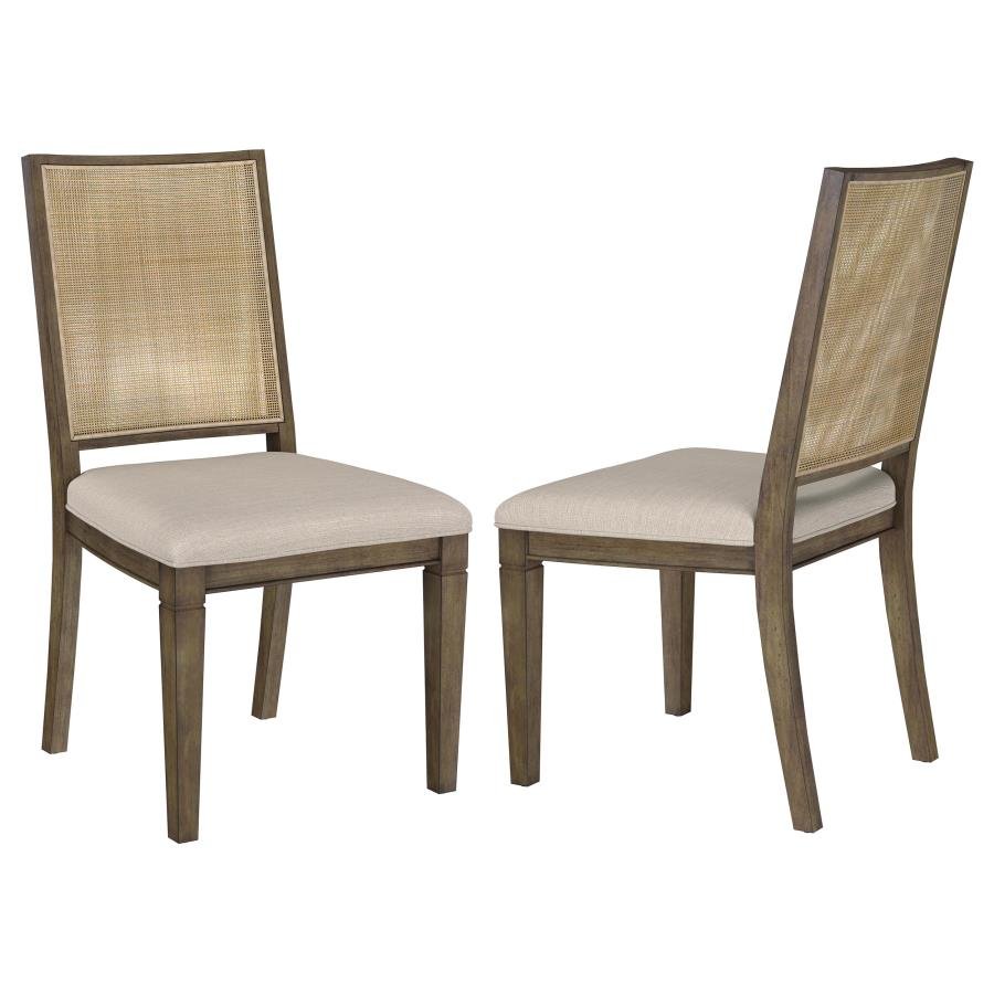 108312_001x900.jpg MATISSE WOVEN RATTAN BACK DINING SIDE CHAIR BROWN (SET OF 2) - Image 1