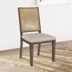 MATISSE WOVEN RATTAN BACK DINING SIDE CHAIR BROWN (SET OF 2) - Image 2