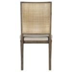 MATISSE WOVEN RATTAN BACK DINING SIDE CHAIR BROWN (SET OF 2) - Image 8