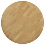 ELOWEN 5-PIECE ROUND SOLID WOOD DINING SET LIGHT WALNUT - Image 5