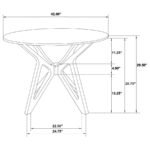 ELOWEN 5-PIECE ROUND SOLID WOOD DINING SET LIGHT WALNUT - Image 12