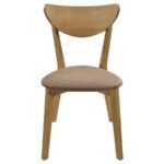 ELOWEN WOOD DINING SIDE CHAIR LIGHT WALNUT (SET OF 2) - Image 4