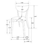 ELOWEN WOOD DINING SIDE CHAIR LIGHT WALNUT (SET OF 2) - Image 13
