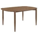 DORTCH 5-PIECE OVAL SOLID WOOD DINING SET WALNUT - Image 3