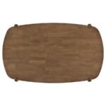 DORTCH 5-PIECE OVAL SOLID WOOD DINING SET WALNUT - Image 6