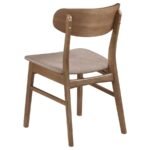 DORTCH 5-PIECE OVAL SOLID WOOD DINING SET WALNUT - Image 9