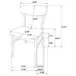 DORTCH 5-PIECE OVAL SOLID WOOD DINING SET WALNUT - Image 15