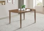 DORTCH OVAL 63-INCH SOLID WOOD DINING TABLE WALNUT - Image 2