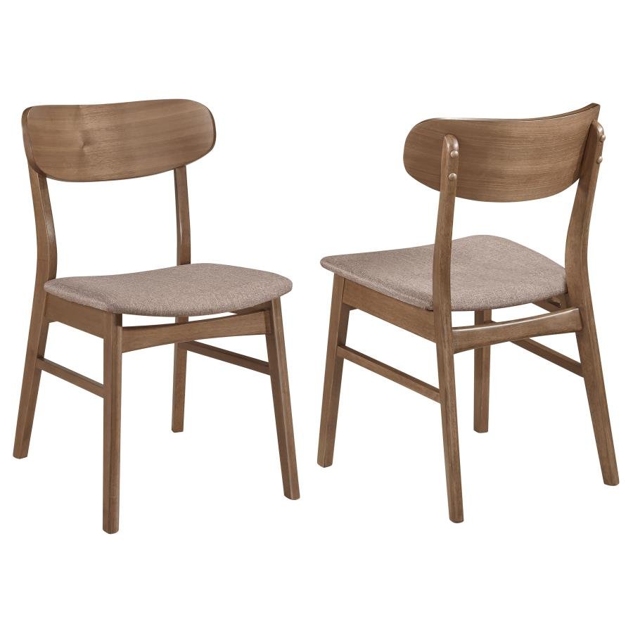 108462_001x900.jpg DORTCH DINING SIDE CHAIR WALNUT AND BROWN (SET OF 2) - Image 1
