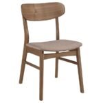 DORTCH DINING SIDE CHAIR WALNUT AND BROWN (SET OF 2) - Image 3