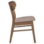DORTCH DINING SIDE CHAIR WALNUT AND BROWN (SET OF 2) - Image 9