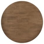 DINAH 5-PIECE ROUND SOLID WOOD DINING SET WALNUT - Image 5