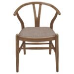 DINAH 5-PIECE ROUND SOLID WOOD DINING SET WALNUT - Image 7