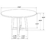 DINAH 5-PIECE ROUND SOLID WOOD DINING SET WALNUT - Image 12