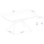 EDGECREEK 53-INCH COMPOSITE WOOD DINING TABLE LIGHT BROWN - Image 7