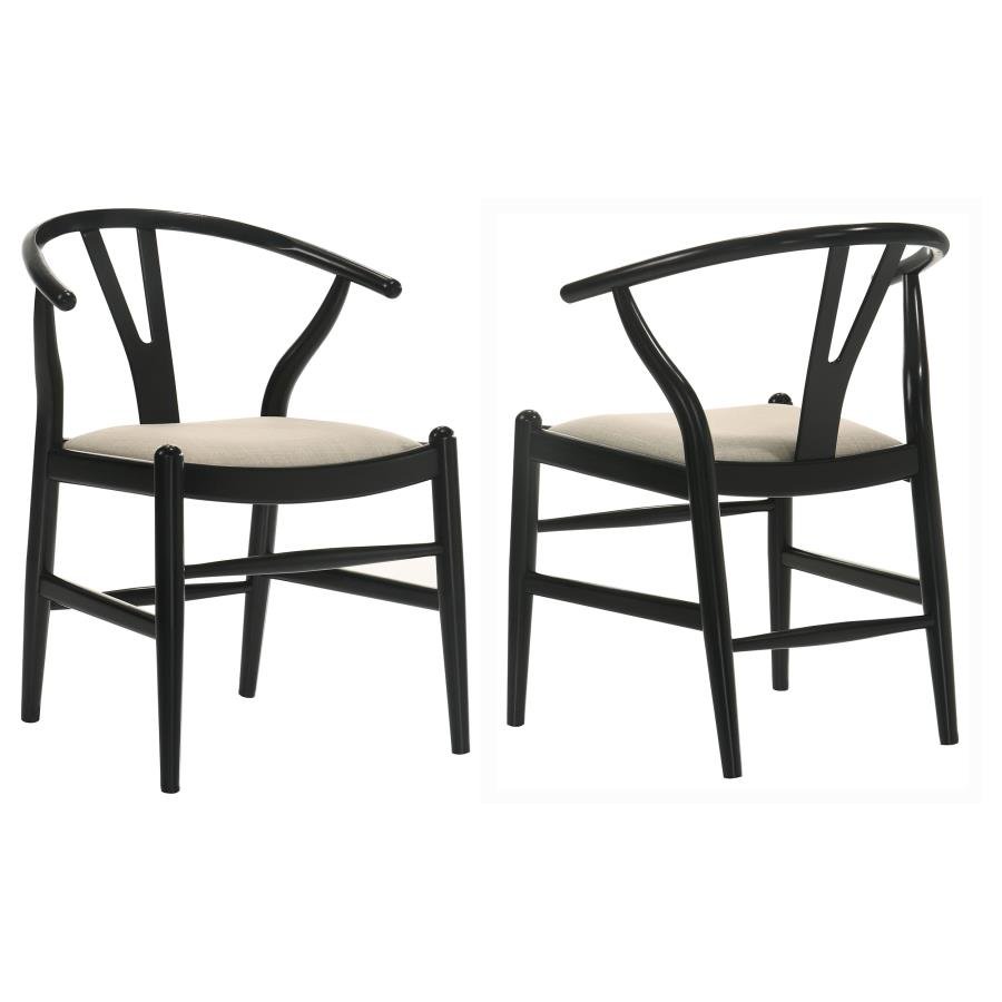 108482_001x900.jpg CRESTMONT WOOD WISHBONE DINING SIDE CHAIR BLACK (SET OF 2) - Image 1